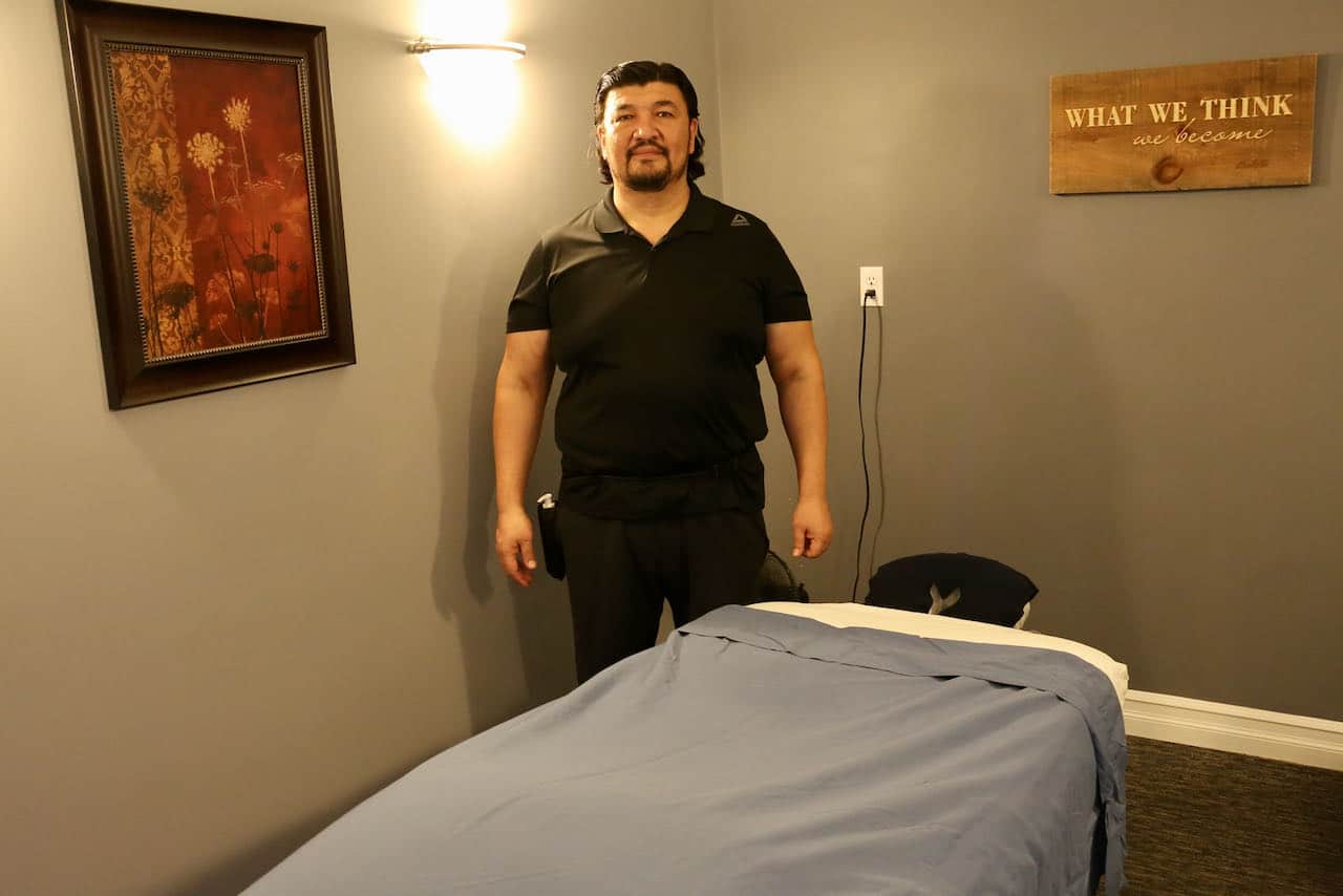 Takhir Almazbekov is an Oakville massage therapist at Wellness for the Body in Bronte Village.