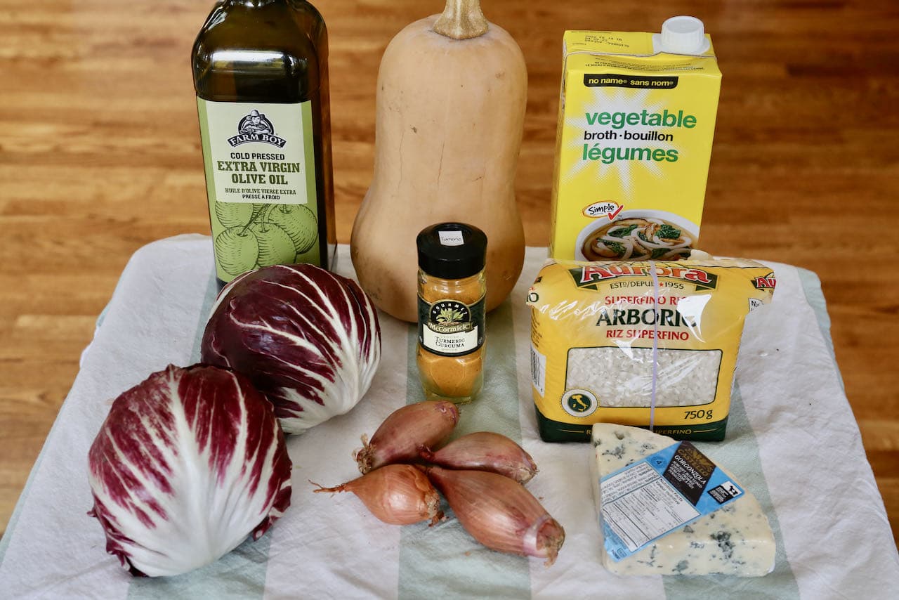 Gorgonzola Risotto al Radicchio recipe ingredients. 