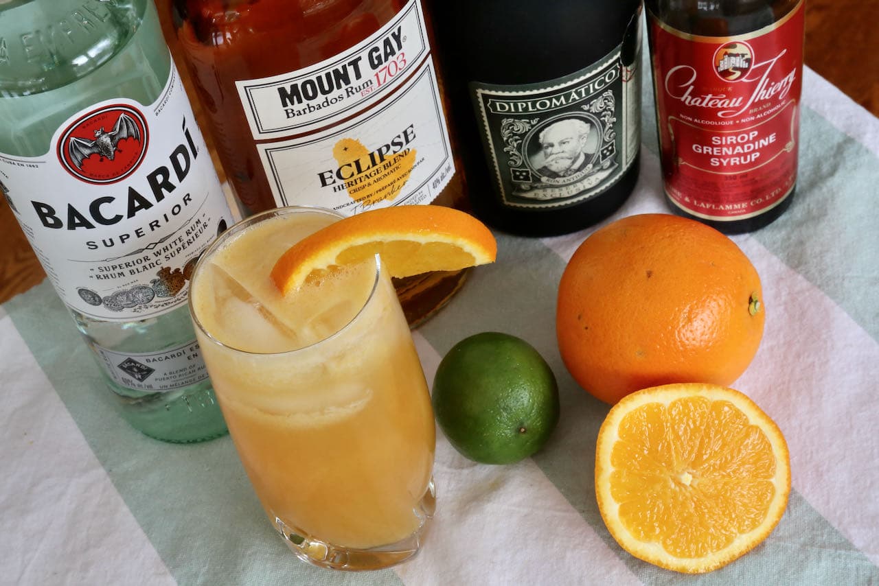 Our Rum and Orange Juice recipe is best served in a collins or rocks glass.