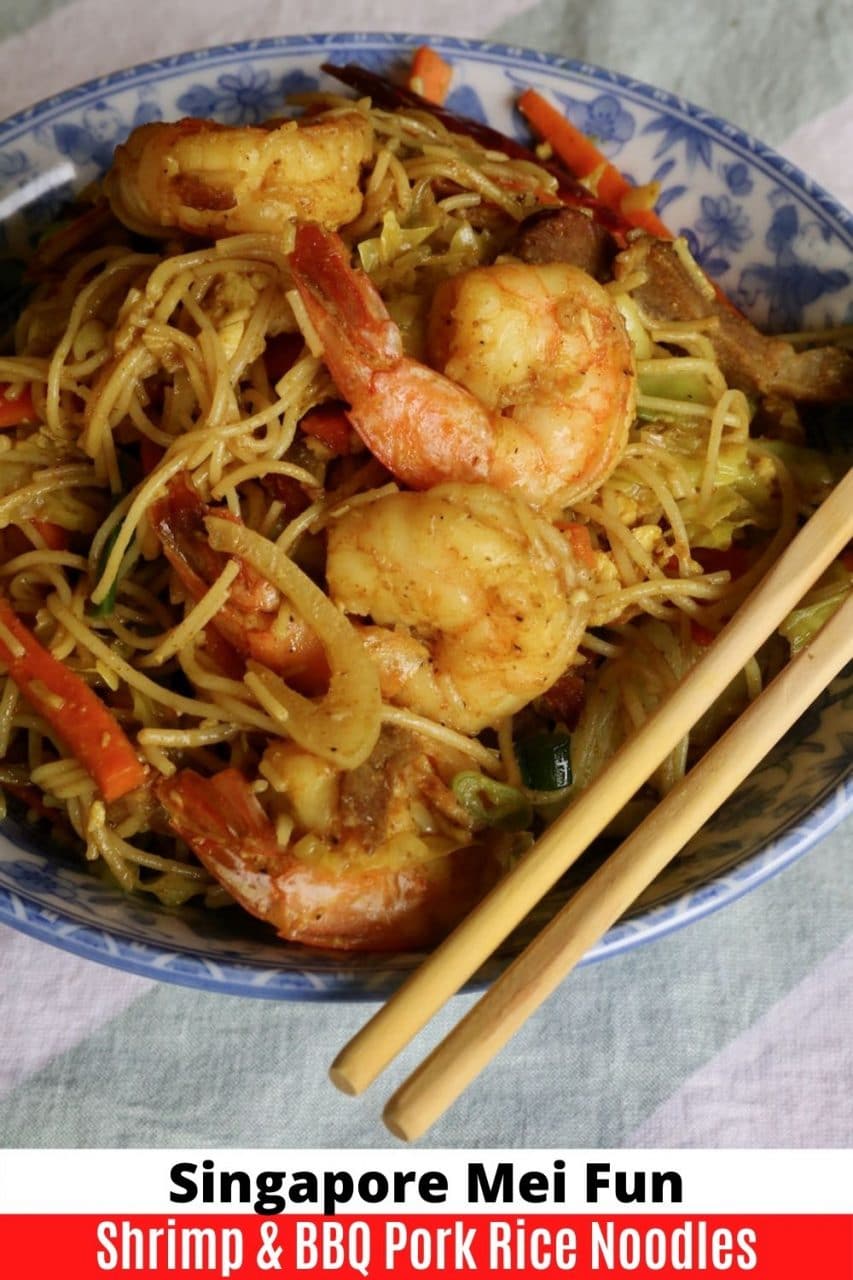 Save our Restaurant-Style Singapore Chow Mei Fun Noodles recipe to Pinterest!