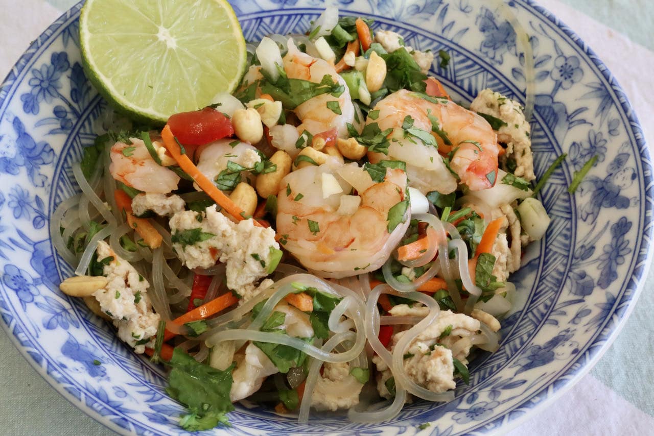 We like to prepare Thai Glass Noodle Salad for dinner and use chilled leftovers for an easy lunch.