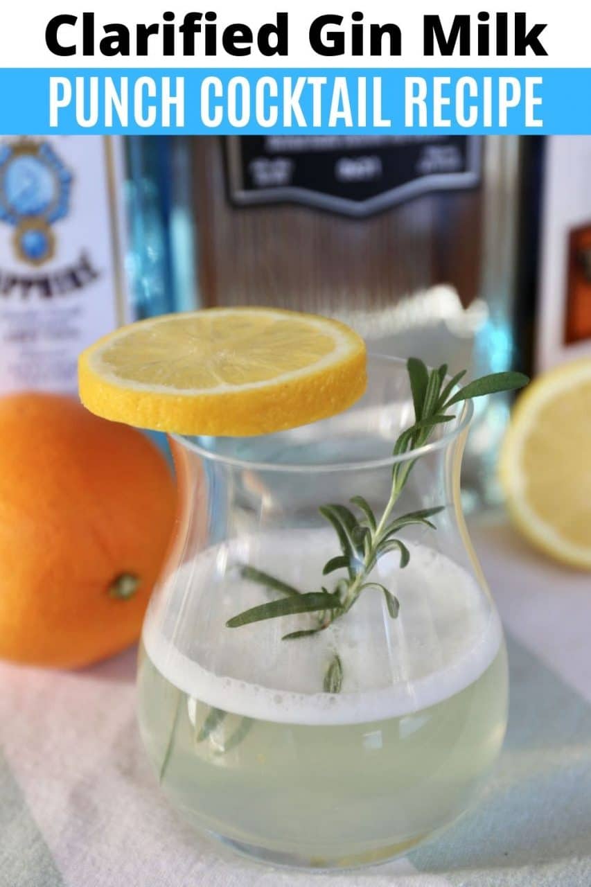 Save our Clarified Gin and Milk Punch recipe to Pinterest!