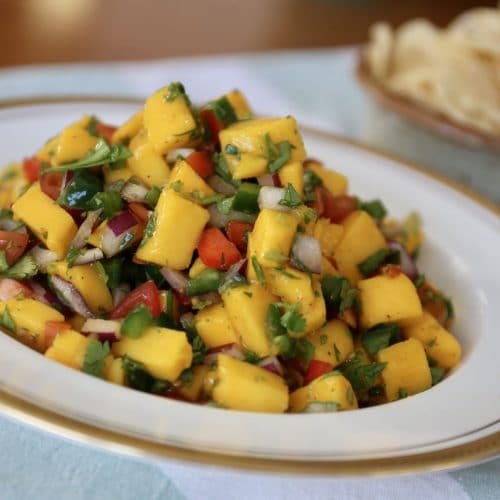 Healthy Vegan Mango Pico de Gallo Salsa Recipe | dobbernationLOVES