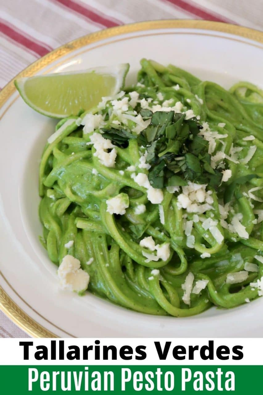 Save our Tallarines Verdes Peruvian Green Spaghetti recipe to Pinterest!