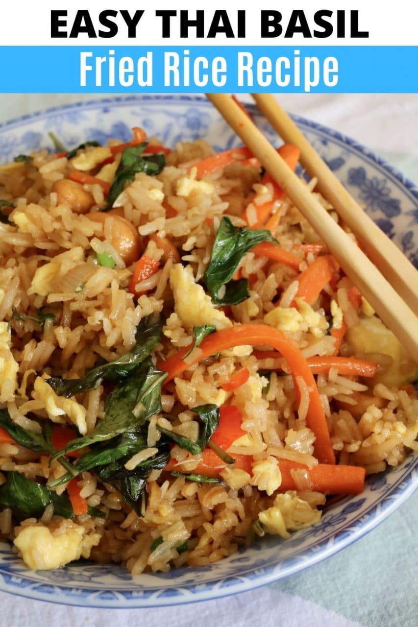 Save our Spicy Thai Basil Fried Rice recipe to Pinterest!