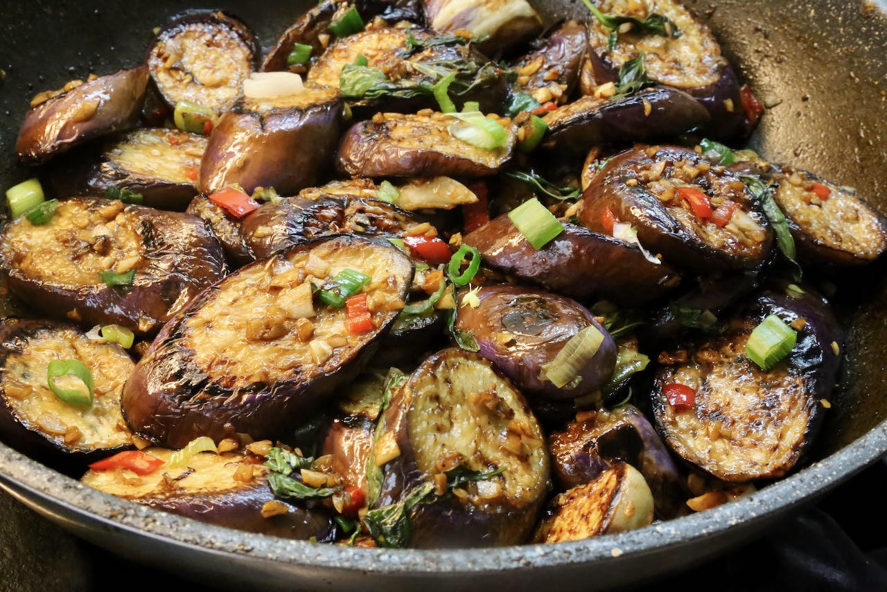 Our authentic Thai Eggplant recipe is aromatic and colourful.
