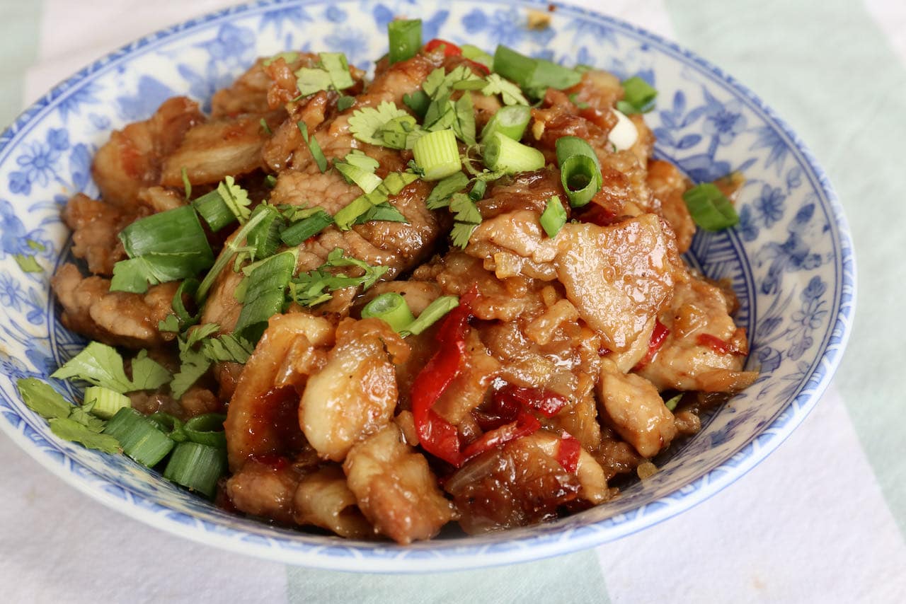 Thit Ram is a sweet and spicy Vietnamese pork entree.