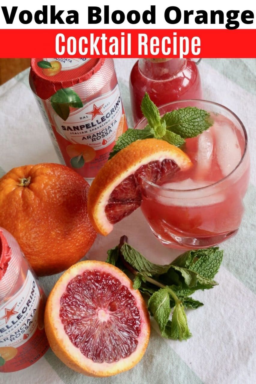 Save our Vodka Blood Orange Cocktail recipe to Pinterest!