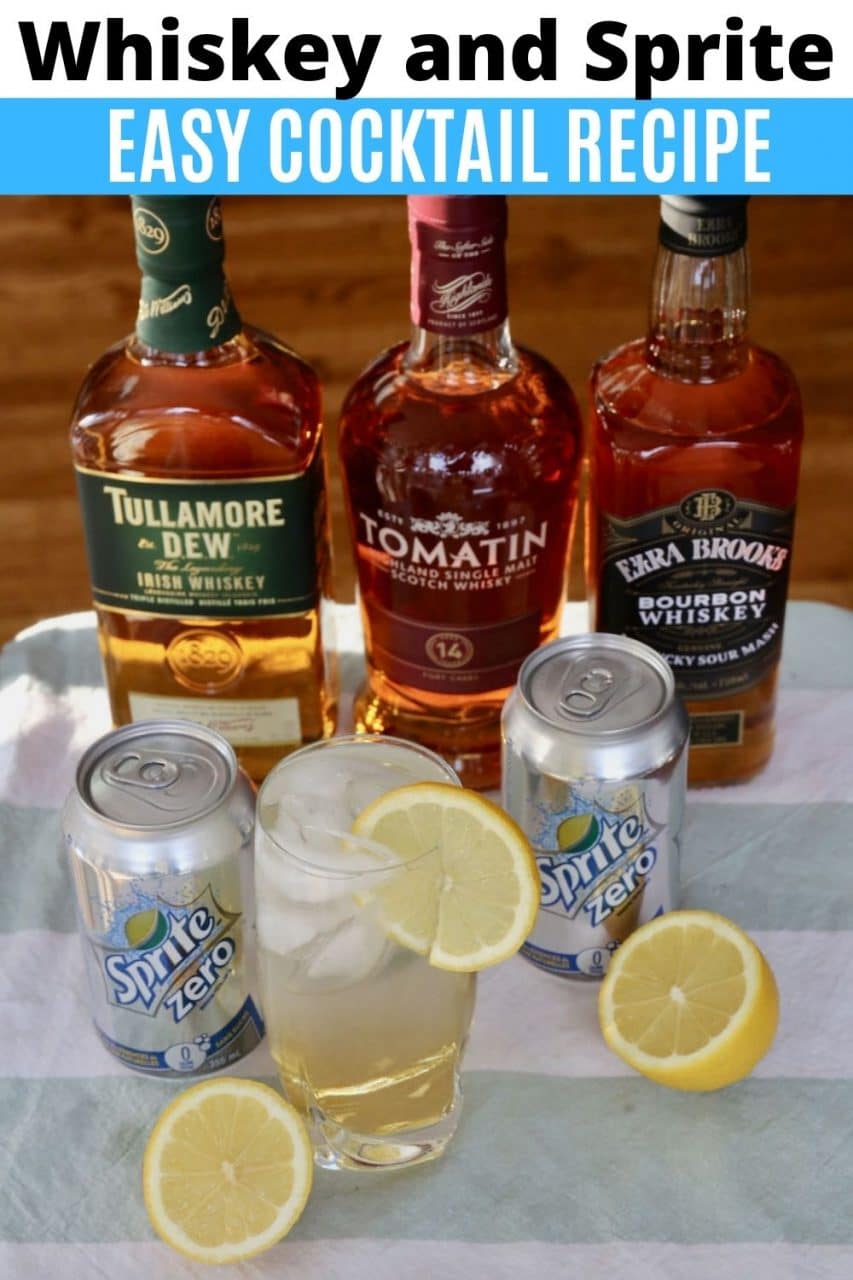 Save our easy Whiskey and Sprite Cocktail recipe to Pinterest!