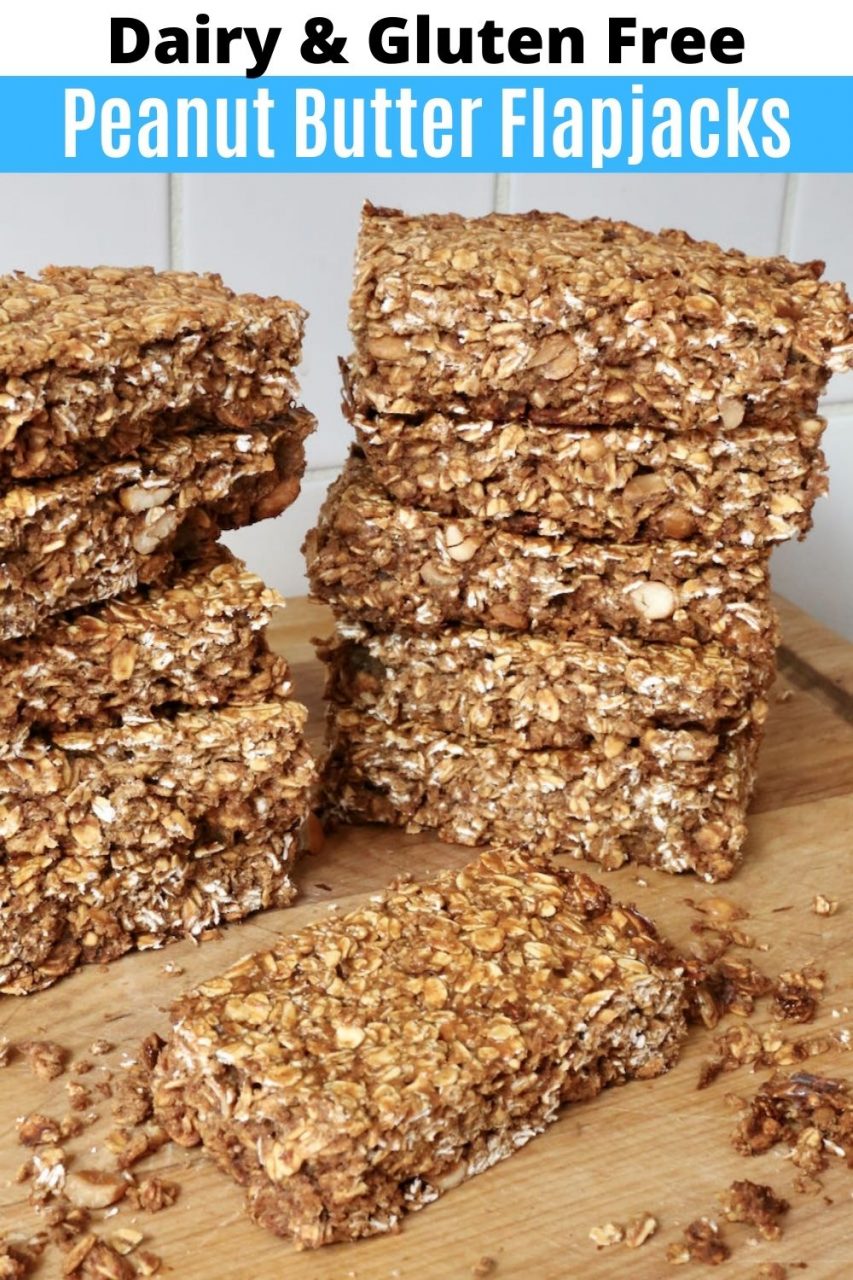 Save our Dairy & Gluten Free Peanut Butter Flapjacks recipe to Pinterest!