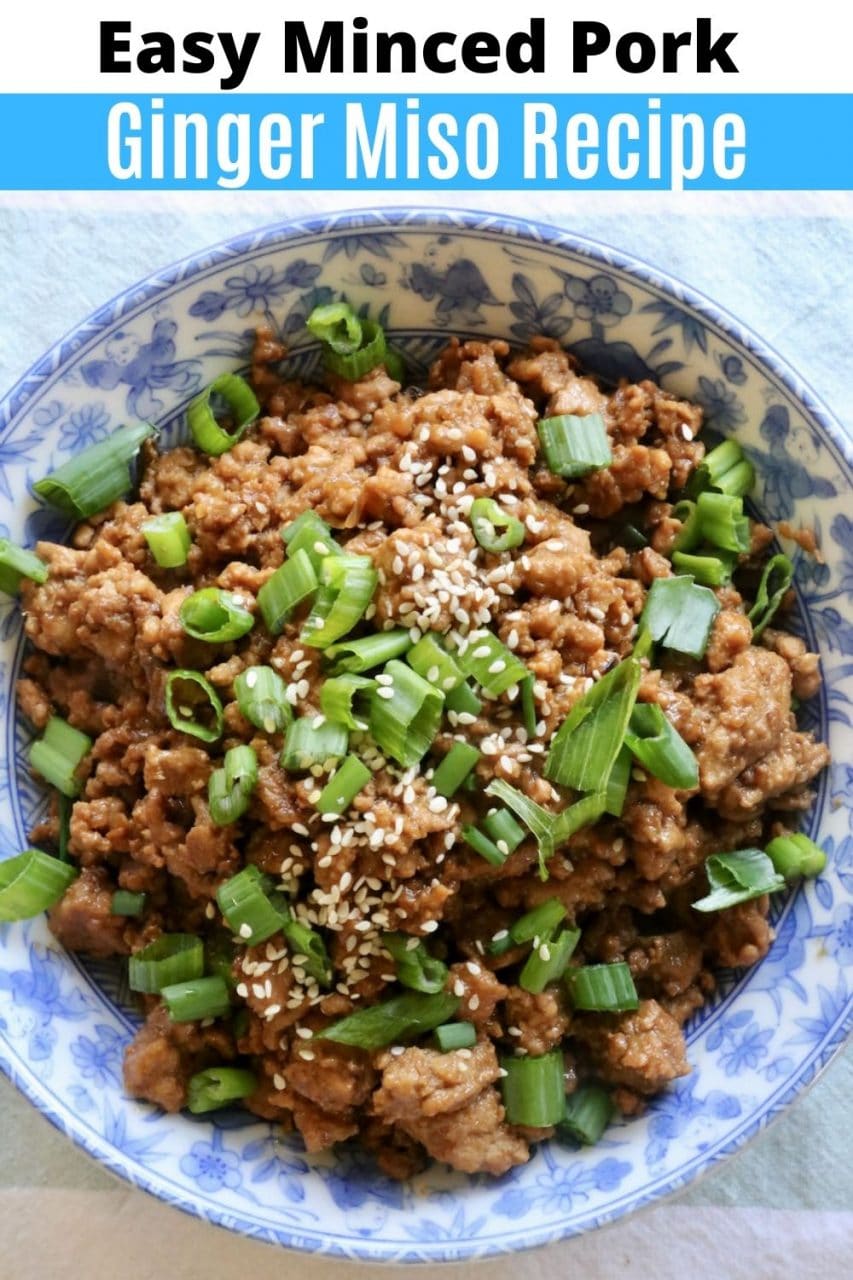 Save our Easy Japanese Miso Ground Pork Stir Fry recipe to Pinterest!