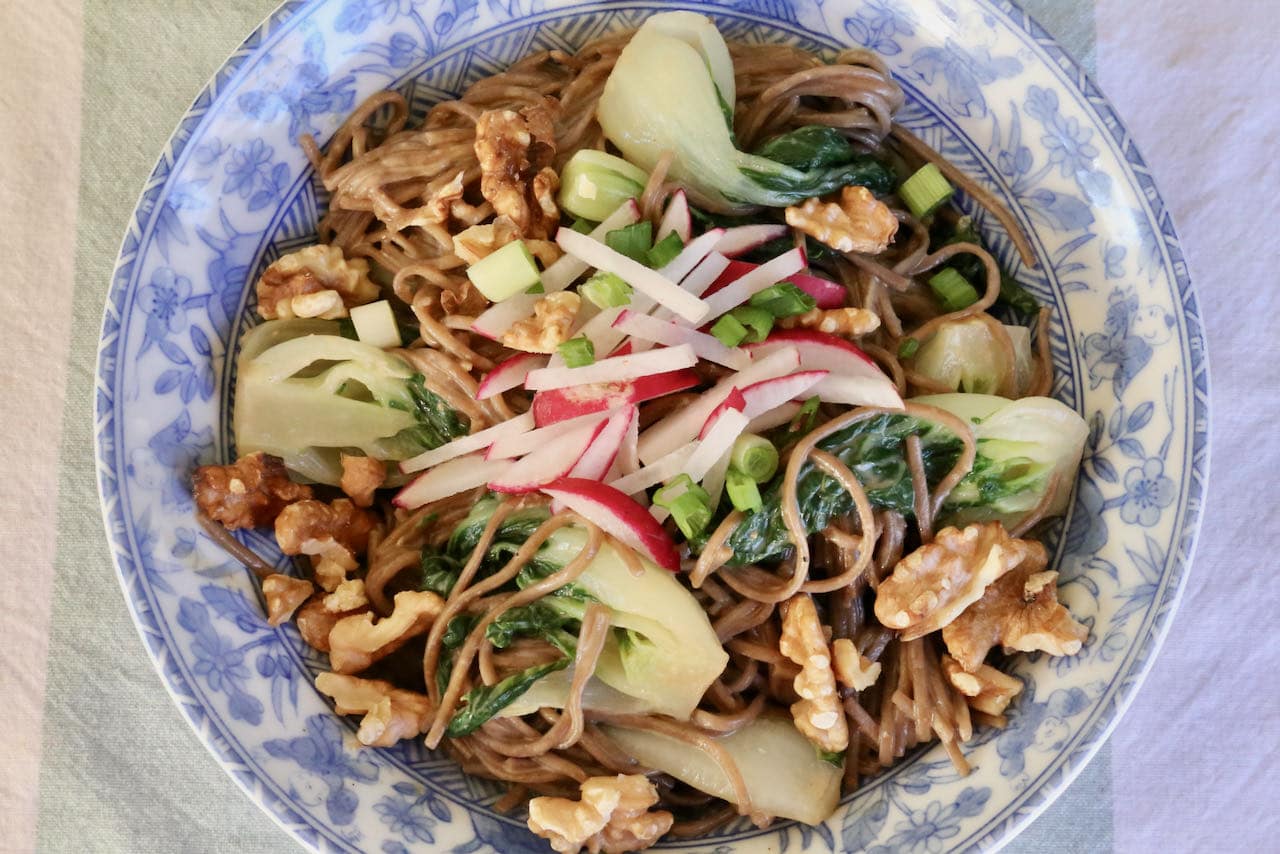 We love serving this healthy Vegan Miso Noodle bowl as a light lunch or side dish at a Japanese dinner.