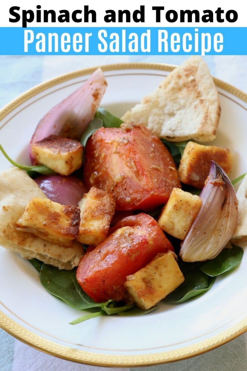 Save our Healthy Vegetarian Indian Paneer Tikka Salad recipe to Pinterest!