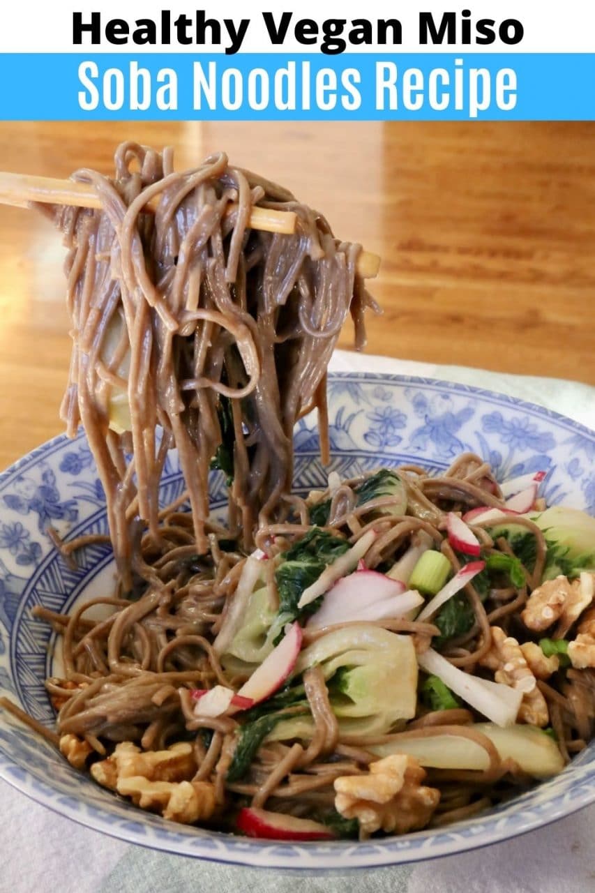 Save our Healthy Japanese Vegan Miso Soba Noodles recipe to Pinterest!