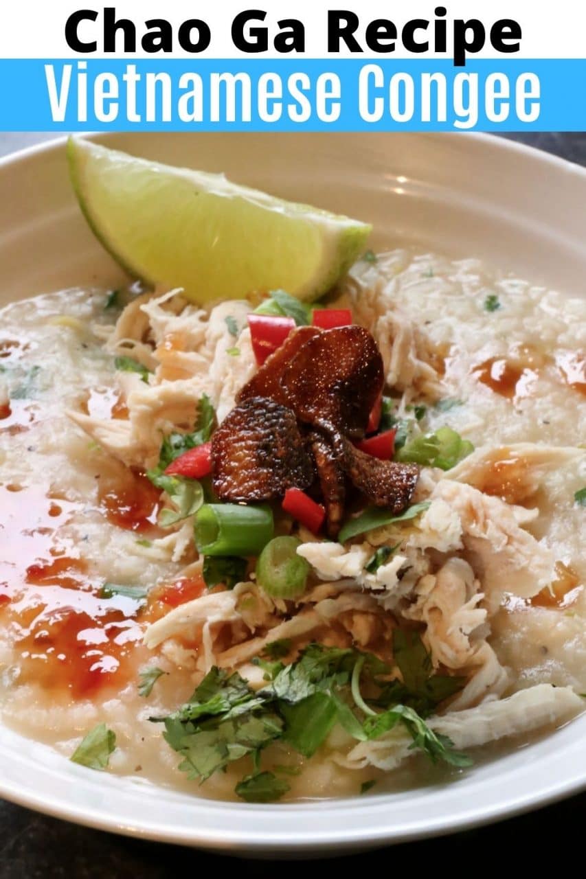 Save our Chao Ga Vietnamese Rice Porridge Recipe to Pinterest!