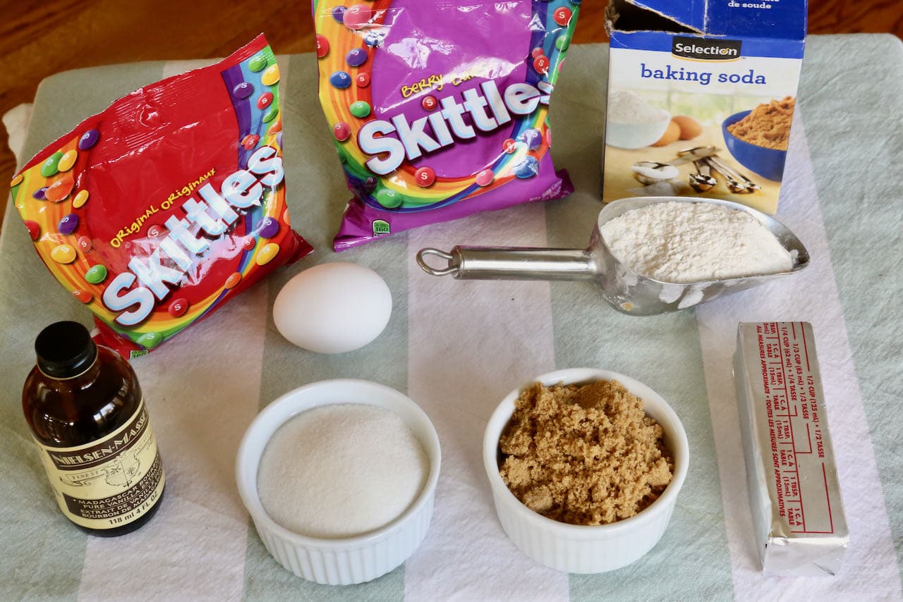 Gay Pride Skittles Sugar Cookies ingredients.