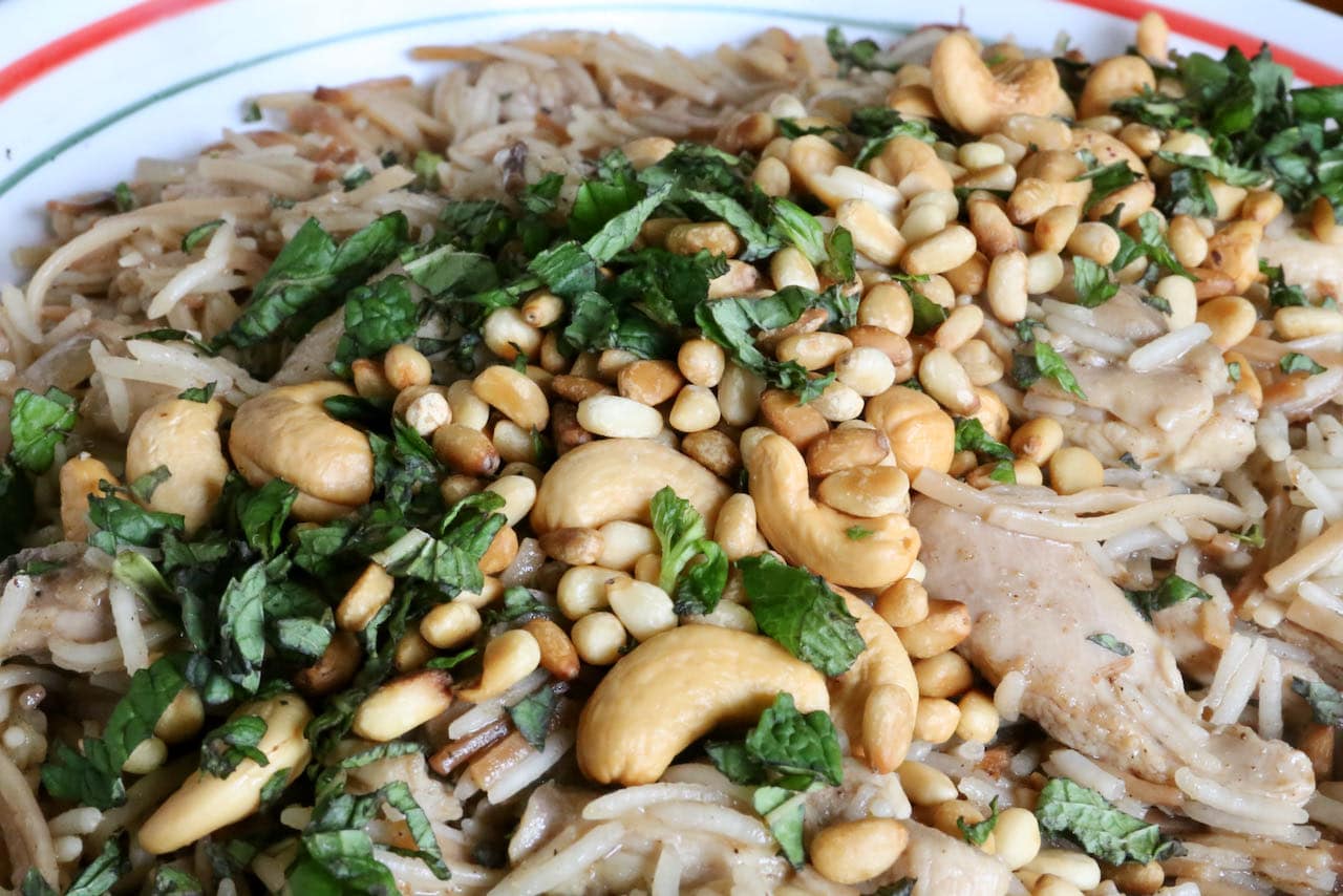 We like prepared Riz a Djej with chicken thighs as they are tender and flavourful. 