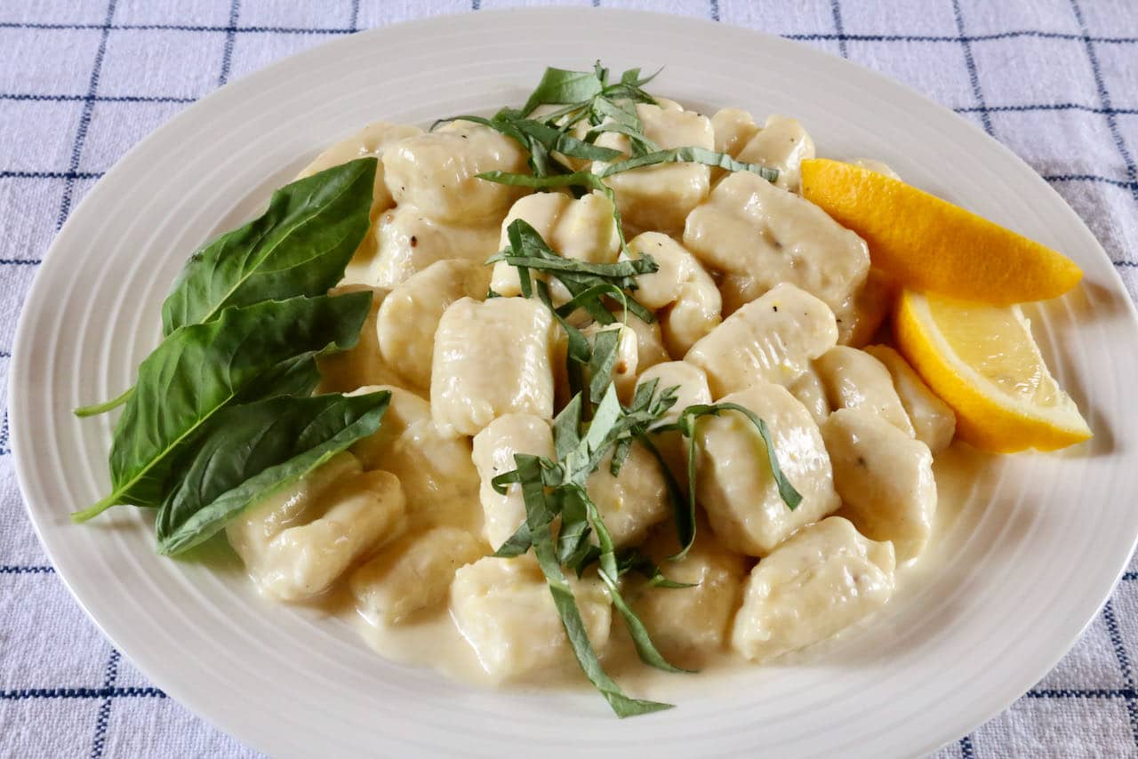 We love serving Dunderi with lemon cream sauce for lunch or dinner with a fresh salad.