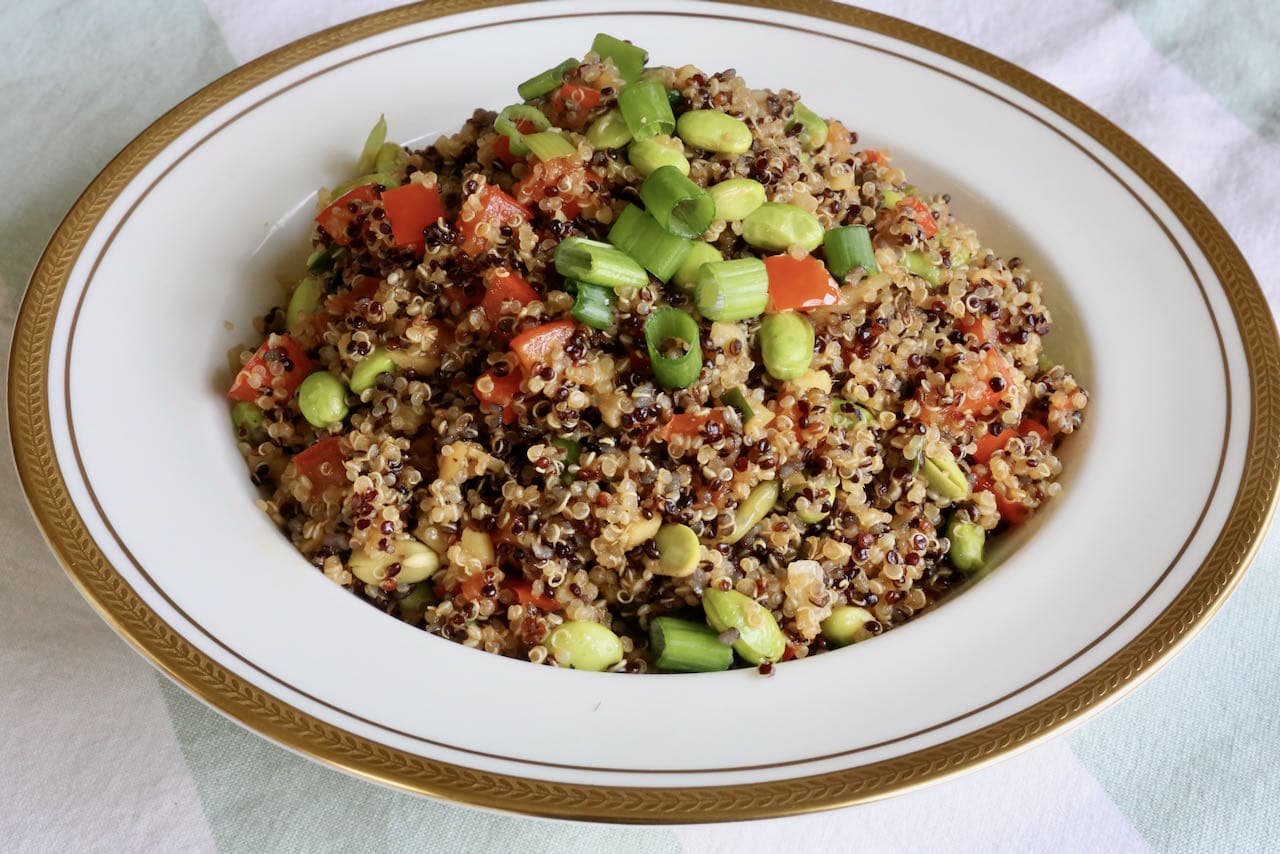 Vegan Peruvian Chaufa can be enjoyed as a healthy lunch on its own or as a side dish at dinner.