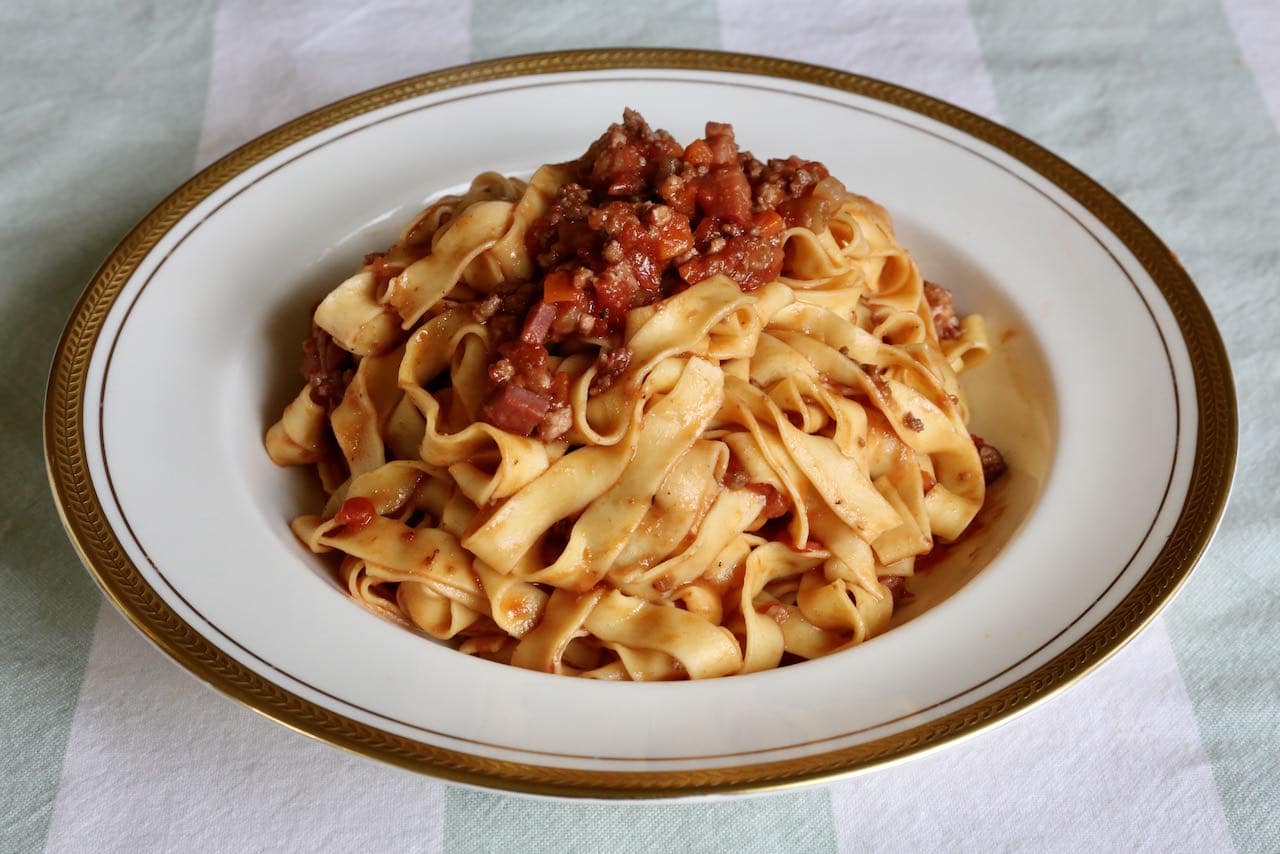 Tagliatelle alla Bolognese is one of our favourite Italian comfort food dishes.