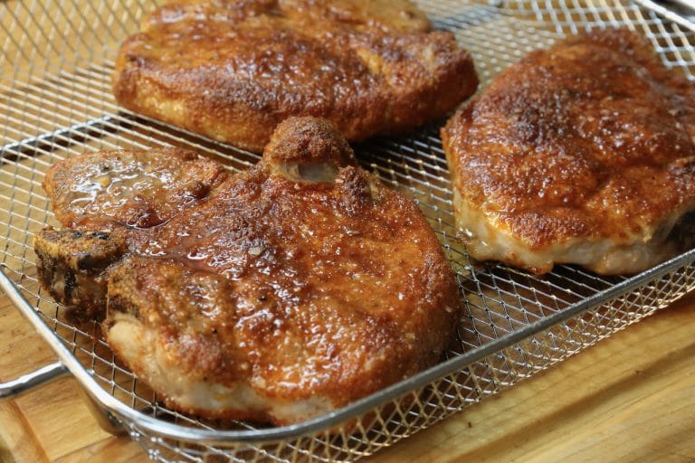 Easy Seasoned Air Fryer Bone In Pork Chops Recipe