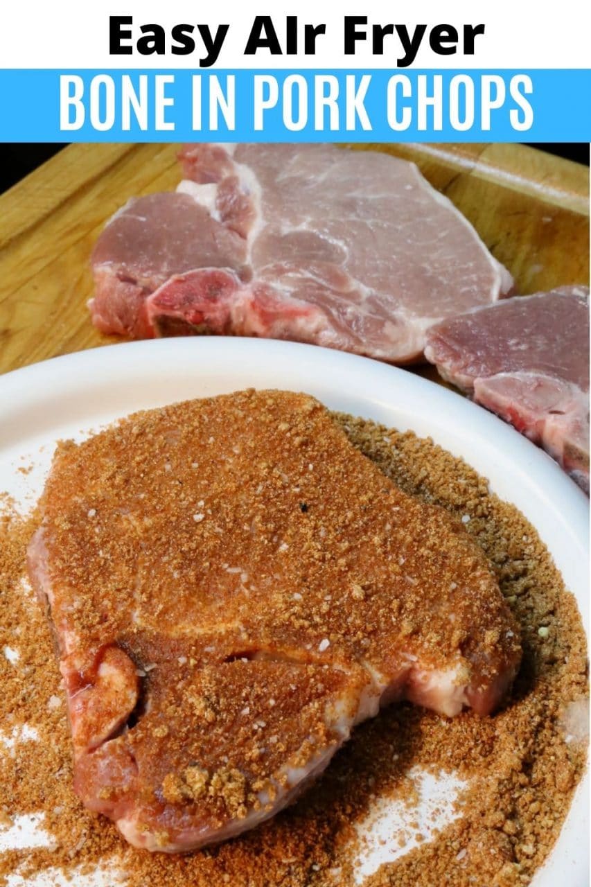Easy Seasoned Air Fryer Bone In Pork Chops Recipe - dobbernationLOVES