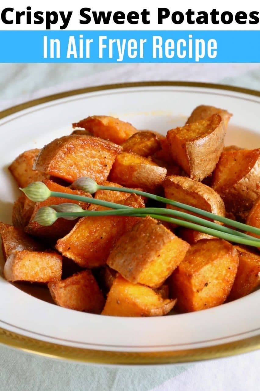 Save our Crispy Air Fryer Sweet Potato Cubes & Chunks recipe to Pinterest!