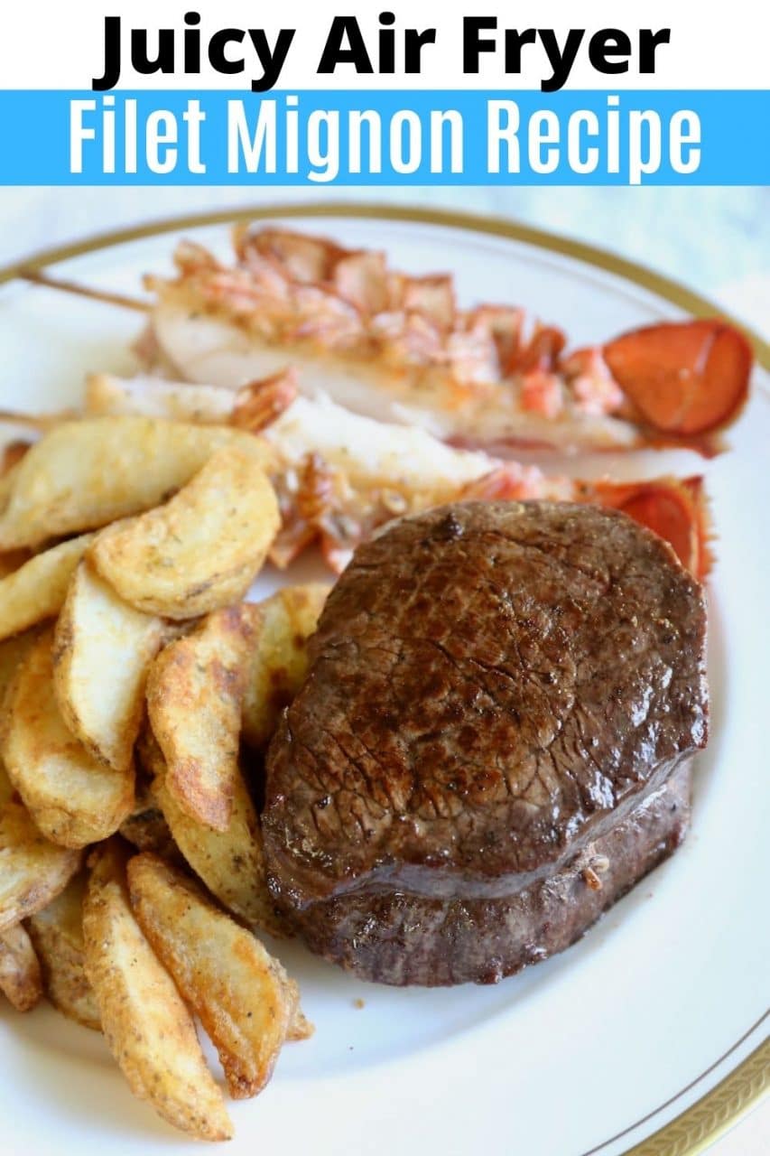 Save our Tender Juicy Air Fryer Filet Mignon recipe to Pinterest!