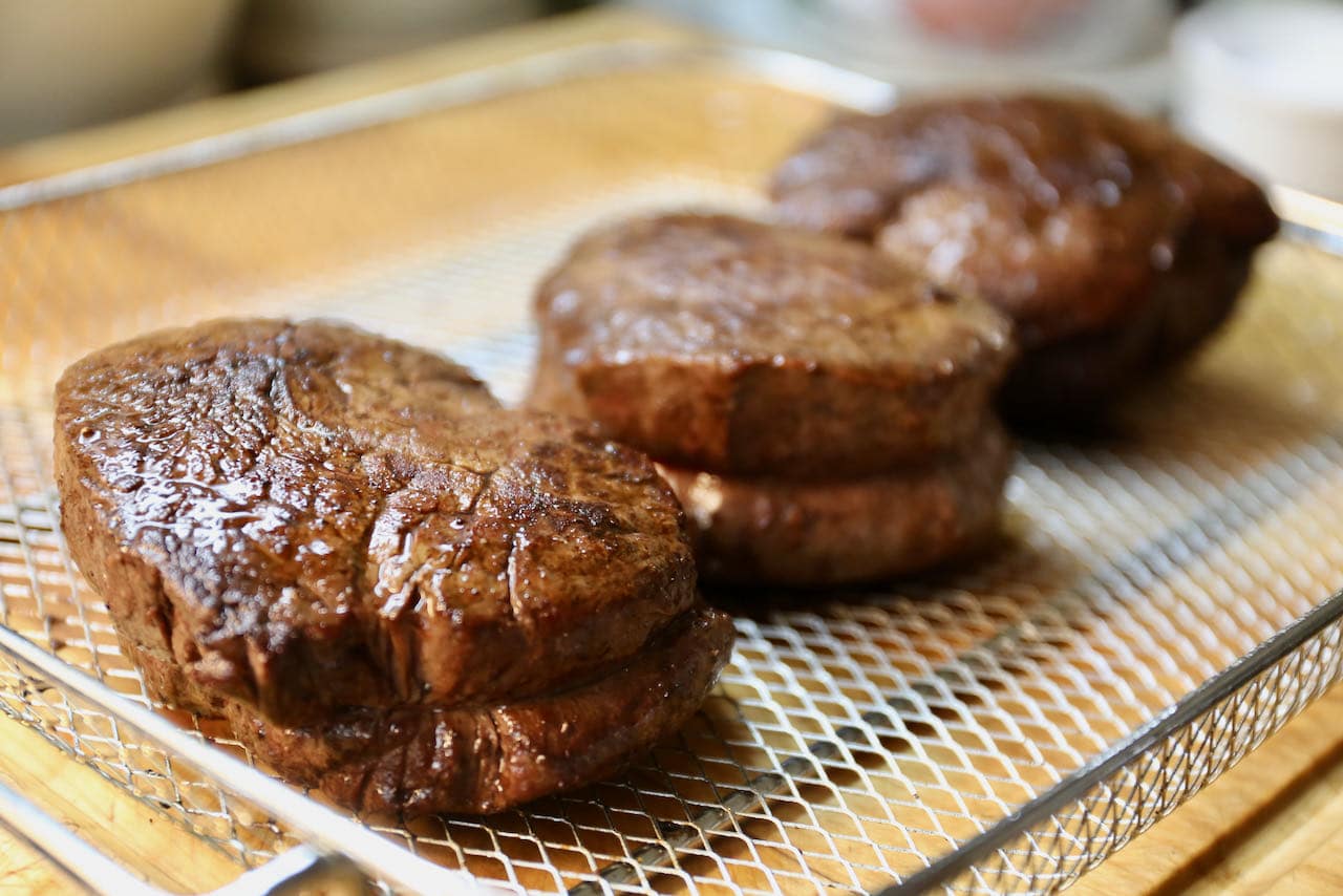 Filet Mignon in Air Fryer produces a tender and juicy steak.