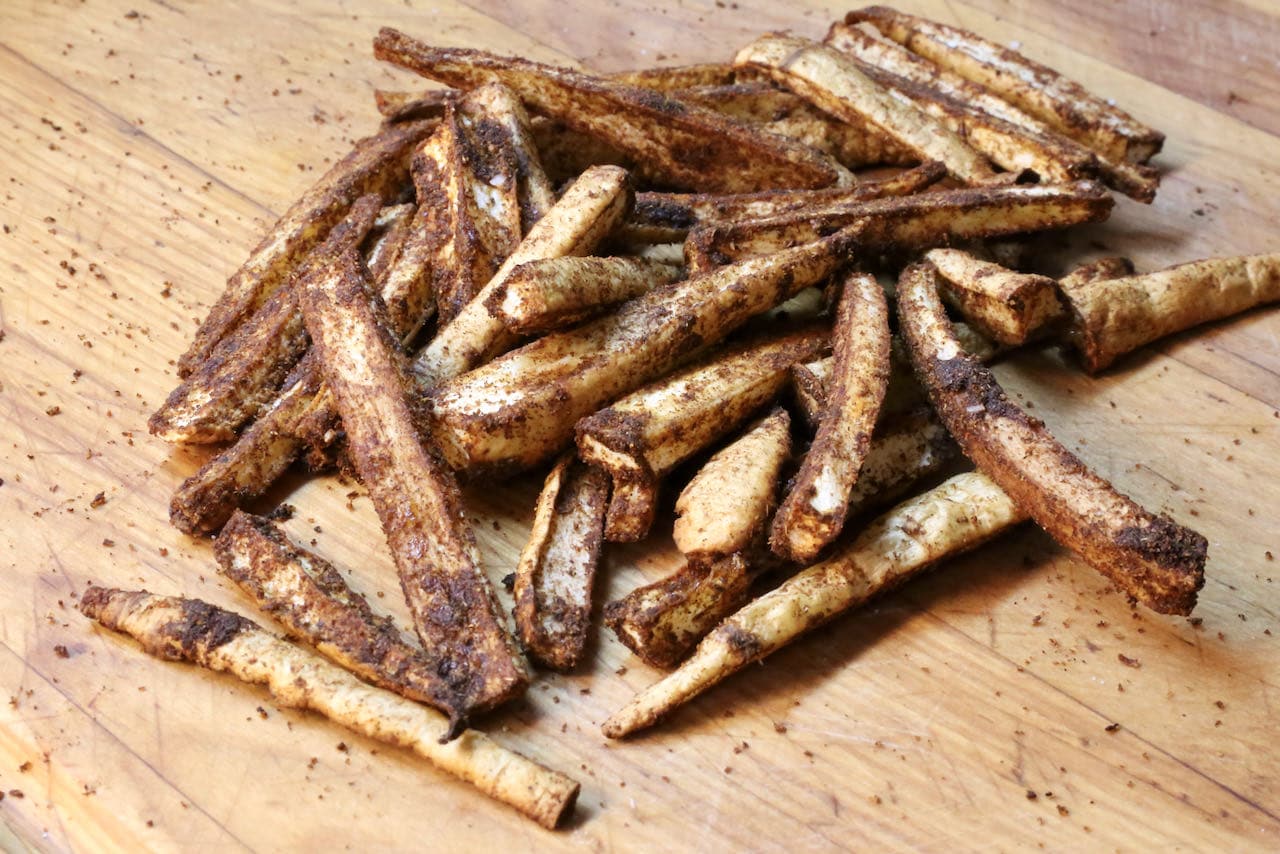 This Healthy Air Fryer Parsnip Fries recipe is vegan and vegetarian friendly. 