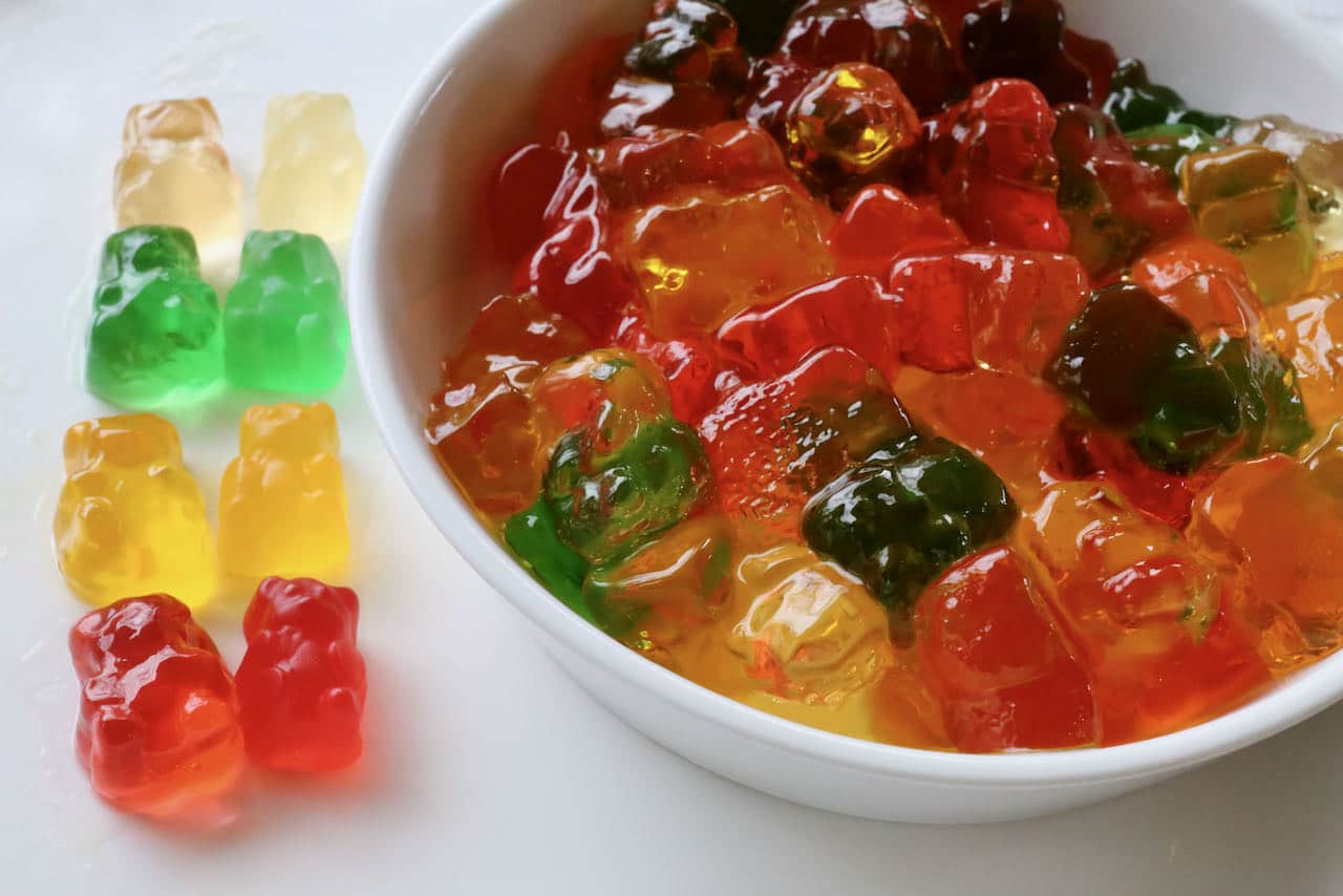 Serve Vodka-soaked Alcohol Gummies in a small dish as a boozy snack at a party.