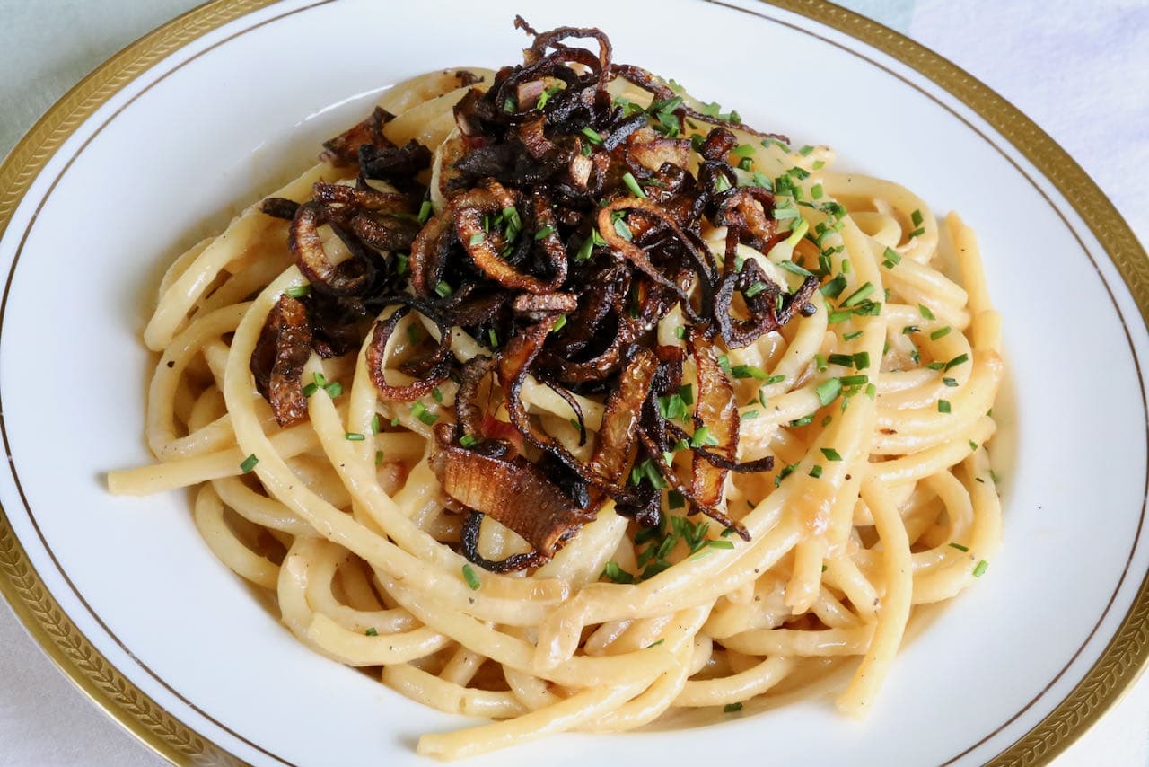 Now you're an expert on how to make the best Creamy Caramelized Shallot Pasta recipe.
