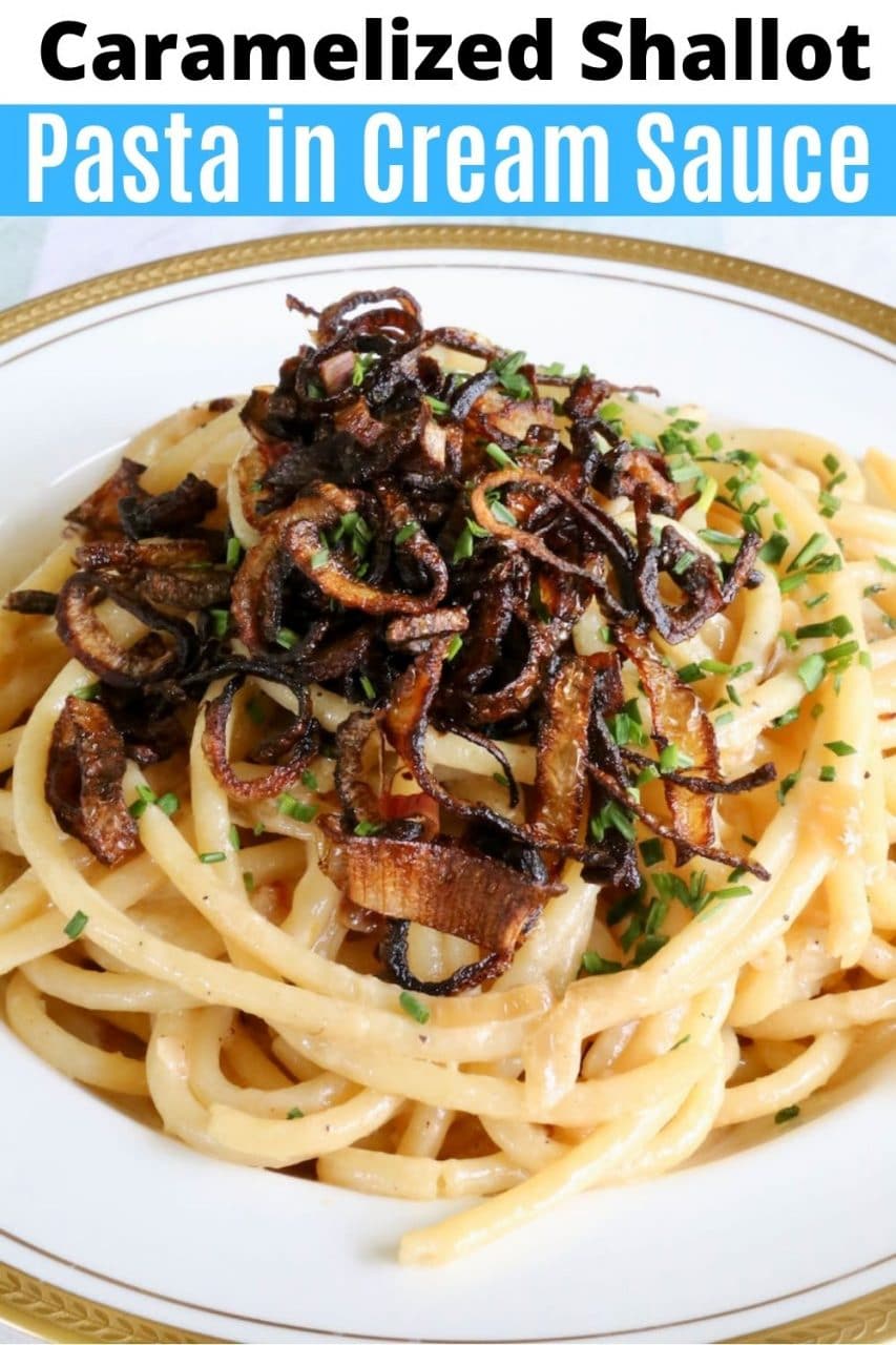 Save our Caramelized Shallot Pasta in Cream Sauce recipe to Pinterest!