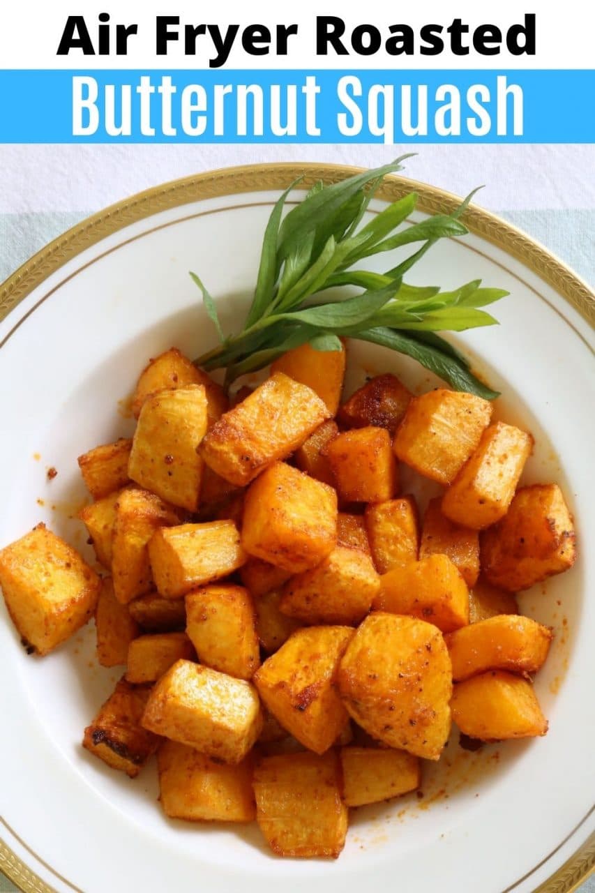 Save our Air Fryer Butternut Squash Recipe to Pinterest!