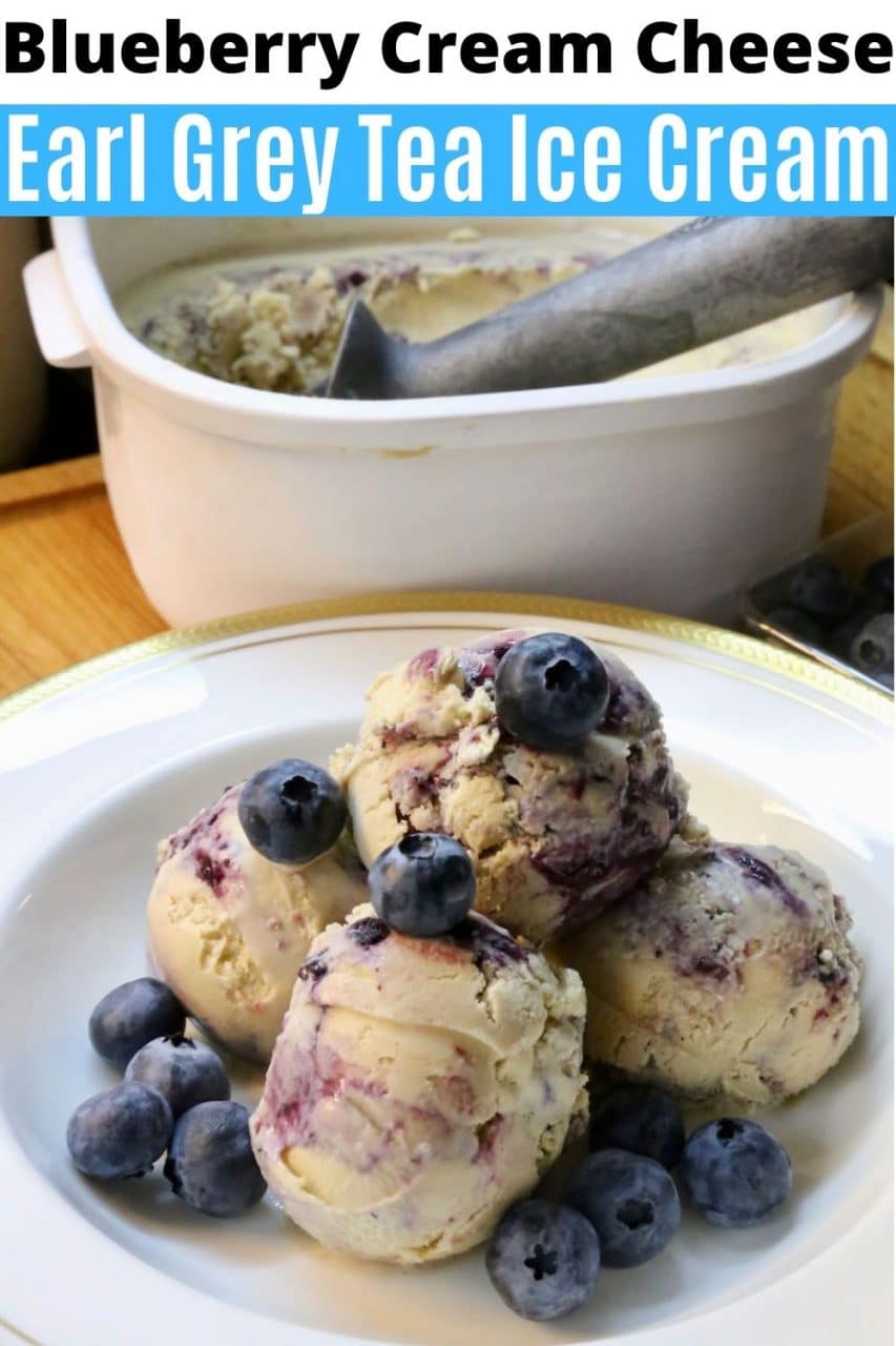 Save our Blueberry Earl Grey Ice Cream recipe to Pinterest!