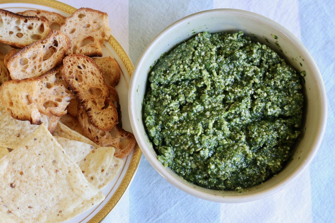 Pesto with Pumpkin Seeds can also be enjoyed as a sandwich spread or added to pasta sauce. 