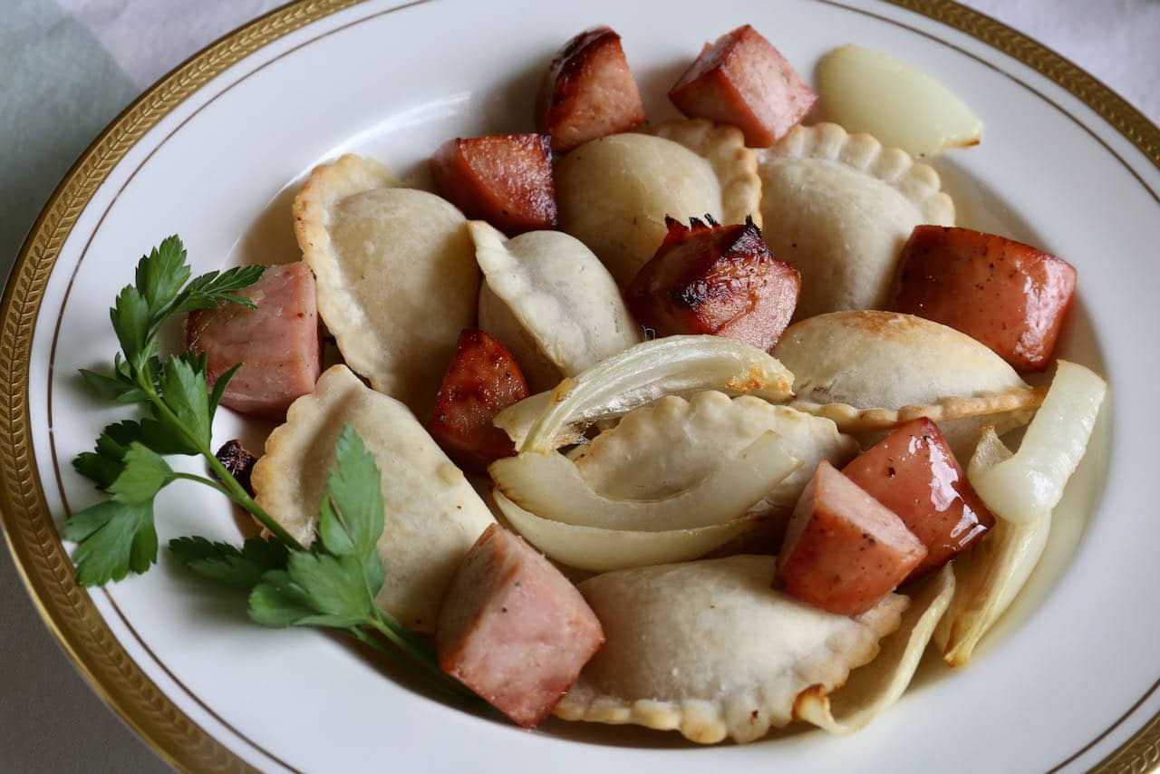 Serve Air Fryer Pierogies as a snack or appetizer at a Polish dinner party.