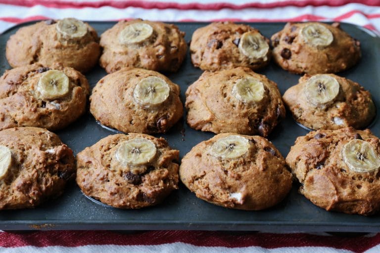 Banana Walnut Chocolate Chip Muffins Recipe - dobbernationLOVES
