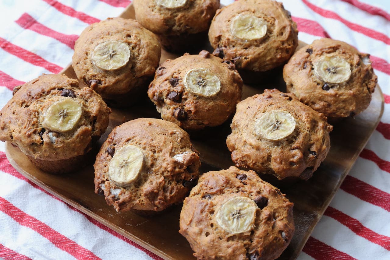 Now you're an expert on how to bake the best Banana Walnut Chocolate Chip Muffins recipe!