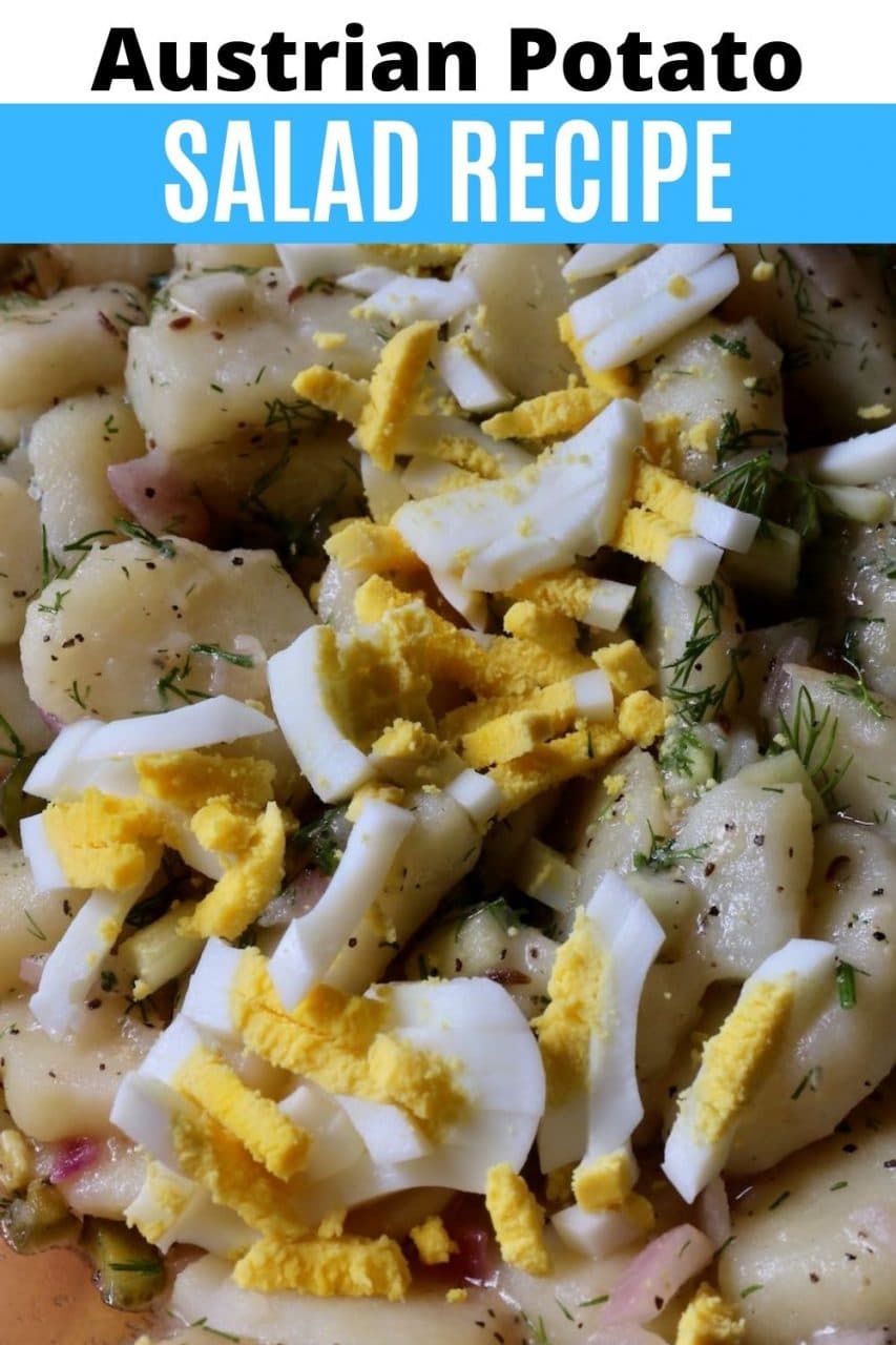Save our Easy Erdapfelsalat Viennese Warm Austrian Potato Salad Recipe to Pinterest!