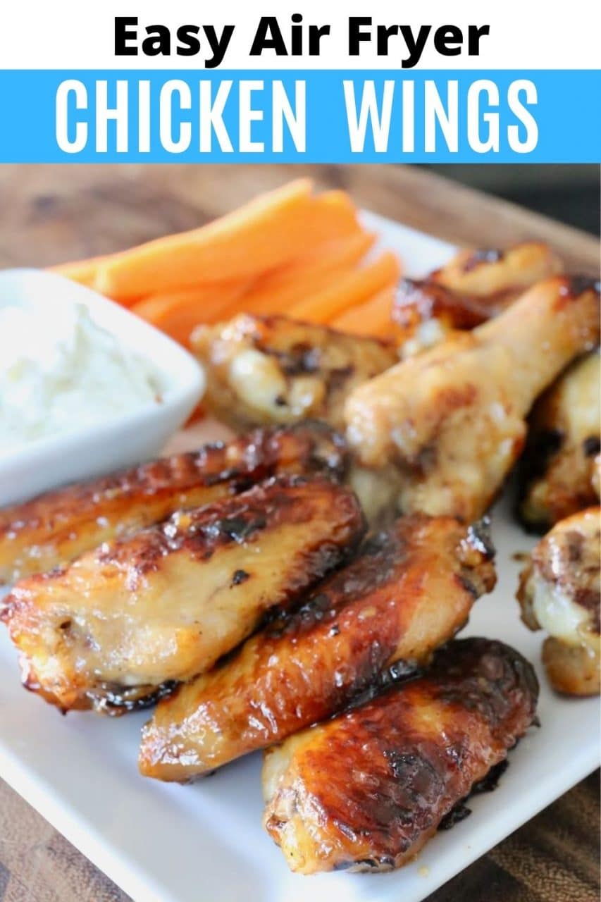 Save our Easy Air Fryer Frozen Chicken Wings recipe to Pinterest!