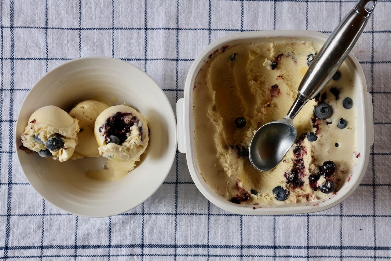 Now you're an expert on how to make the best Blueberry Lemon Curd Ice Cream recipe!
