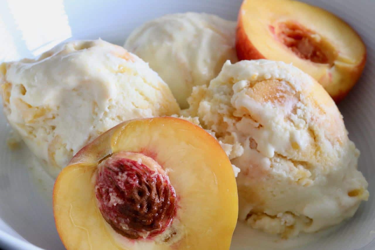 Now you're an expert on how to make the best Peaches and Cream Ice Cream recipe!