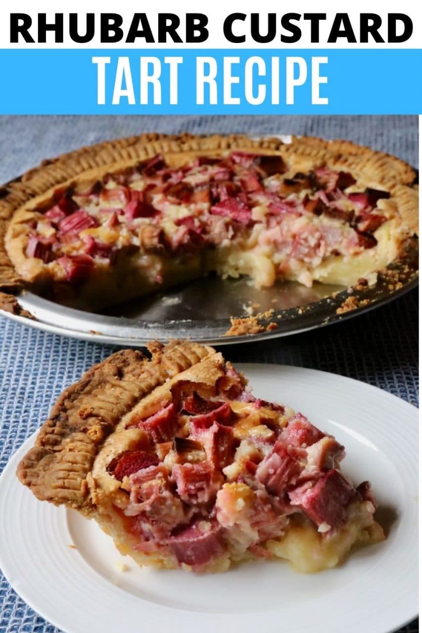 Save our Swedish Rhubarb and Custard Tart recipe to Pinterest!