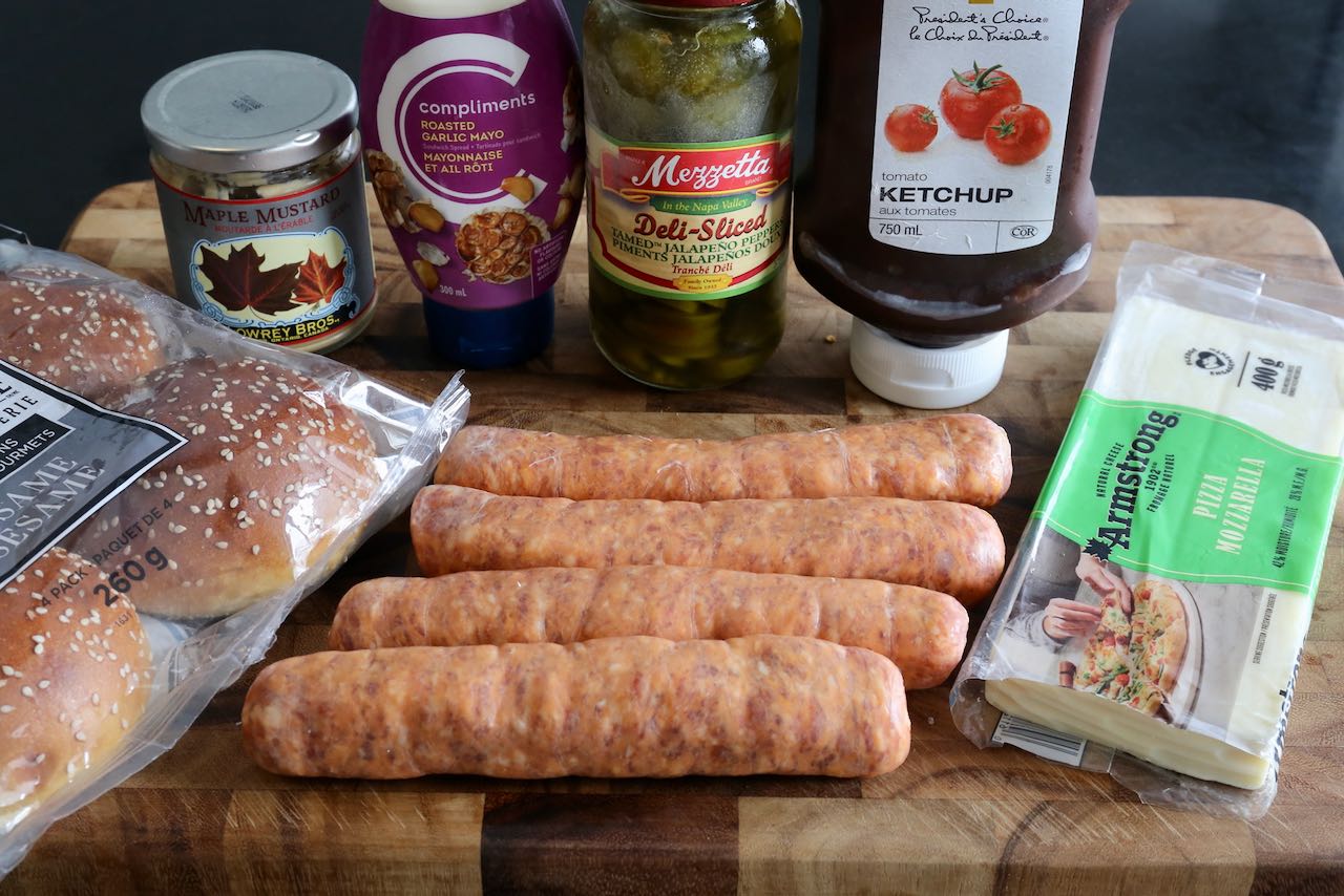 Traditional Italian Sausage Burgers recipe ingredients.
