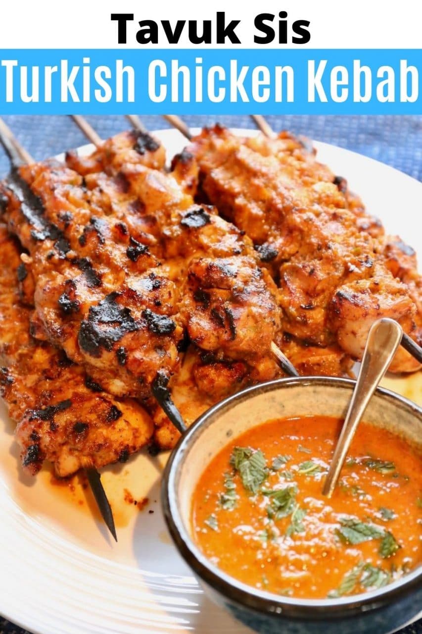 Save our Tavuk Sis Turkish Chicken Kebab recipe to Pinterest!