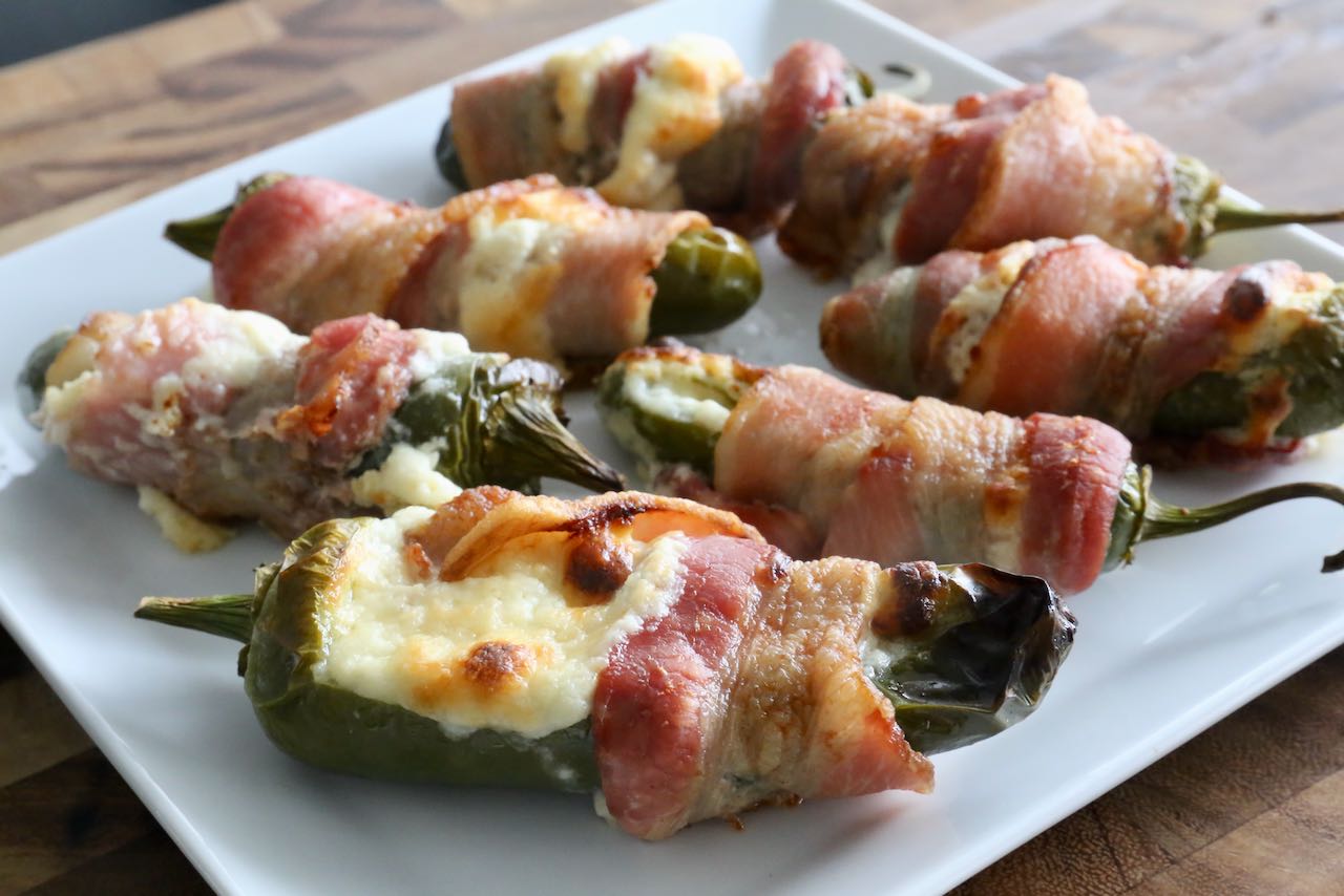 Spicy Air Fryer Bacon Wrapped Jalapeno Poppers Recipe