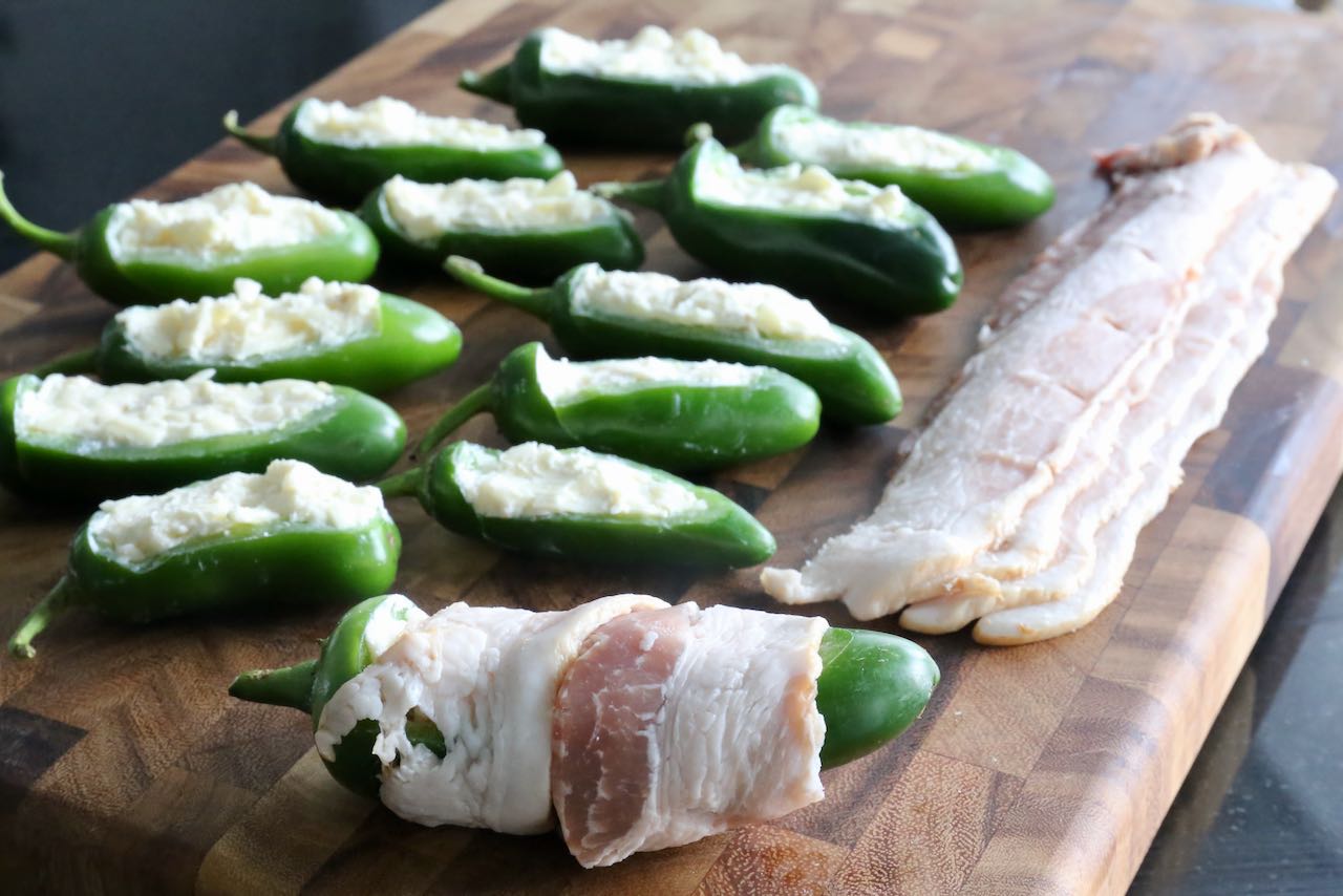 Air Fryer Bacon Wrapped Jalapeno Poppers Photo Image.