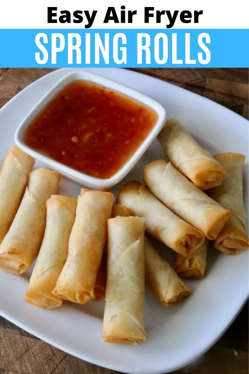 Save our Air Fryer Frozen Spring Rolls recipe to Pinterest!