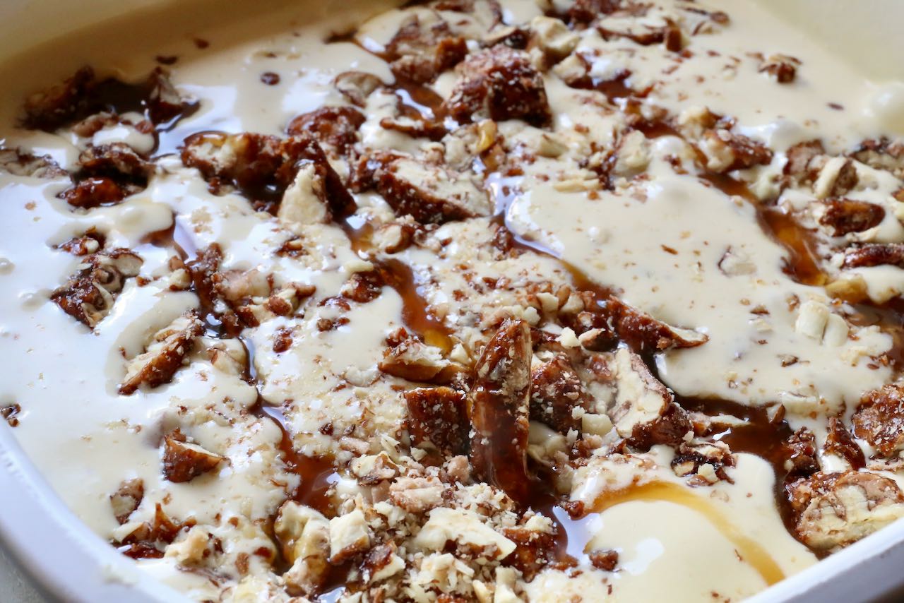 Pralines and Cream Ice Cream is the perfect frozen dessert for pecan and nut lovers.